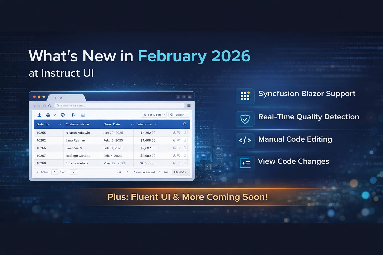 Instruct UI Product Update: What's New in February 2026